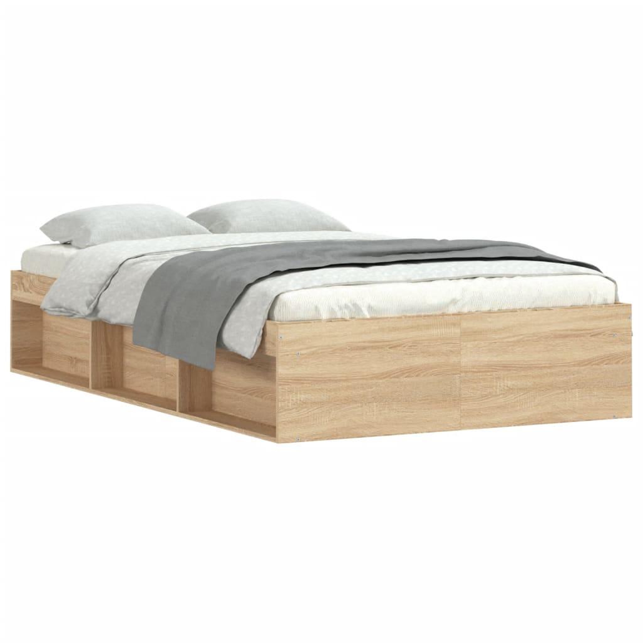 Voir la diapositive 2 : VIDAXL Cadre de lit sans matelas chene sonoma 120x190 cm