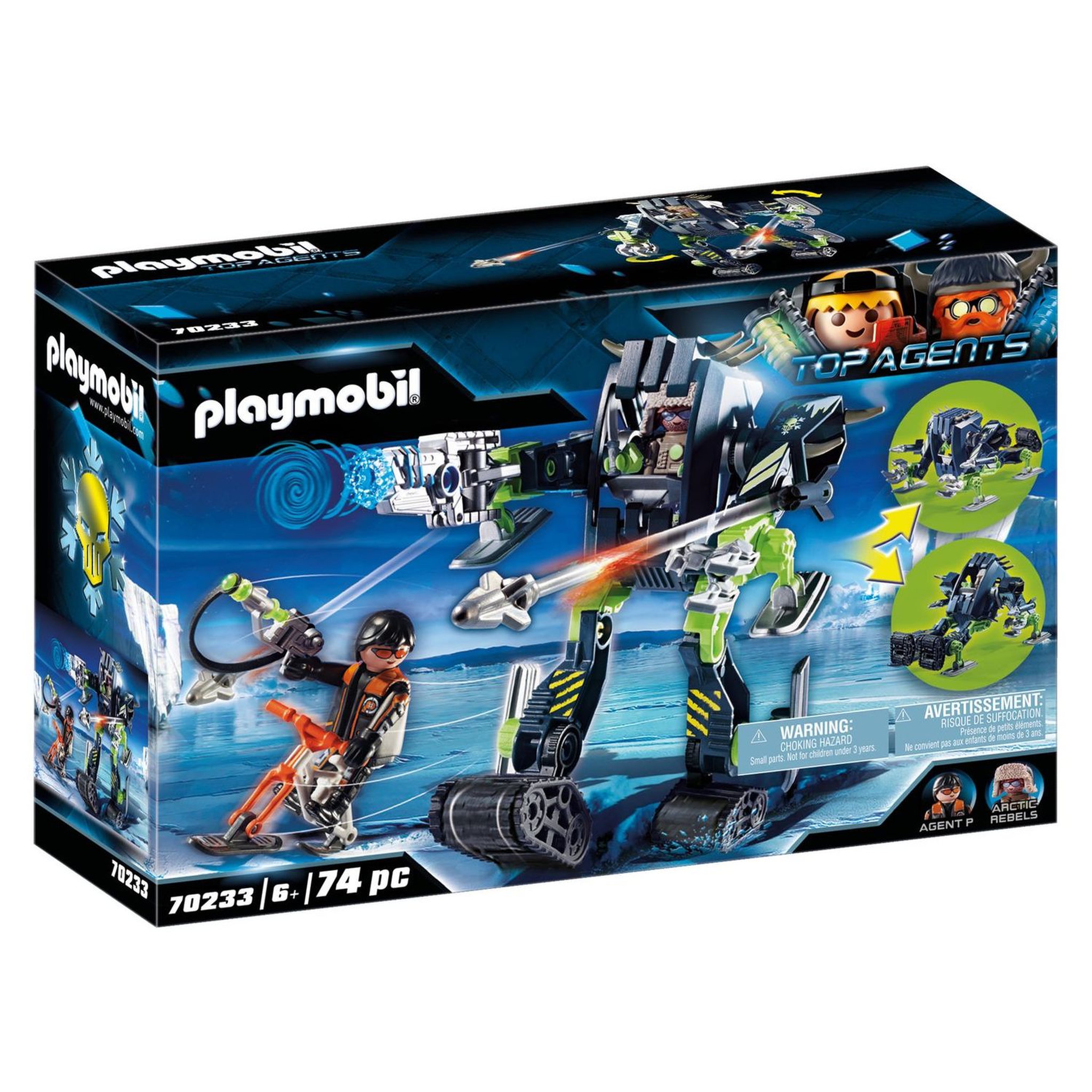 Voir la diapositive 1 : PLAYMOBIL 70233 Top agents - Robot des neiges des rebelles arctiques