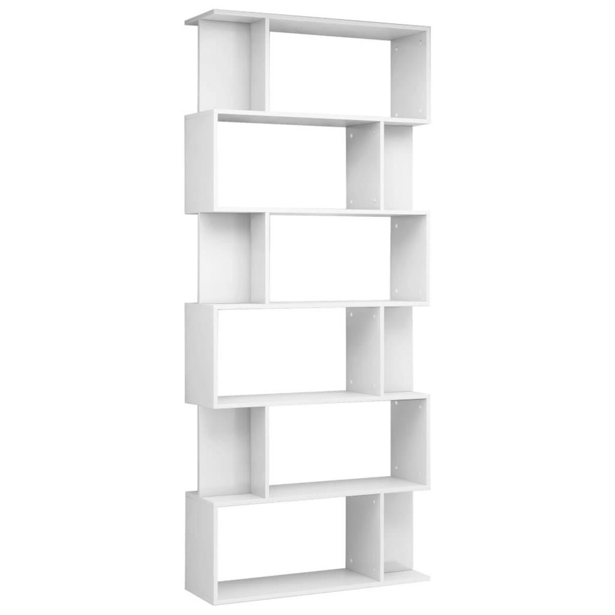 VIDAXL Bibliotheque/Separateur de piece Blanc brillant 80x24x192 cm