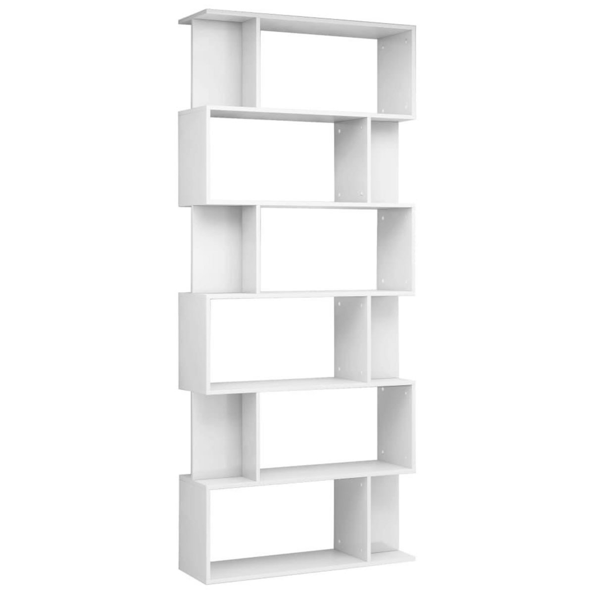 VIDAXL Bibliotheque/Separateur de piece Blanc brillant 80x24x192 cm