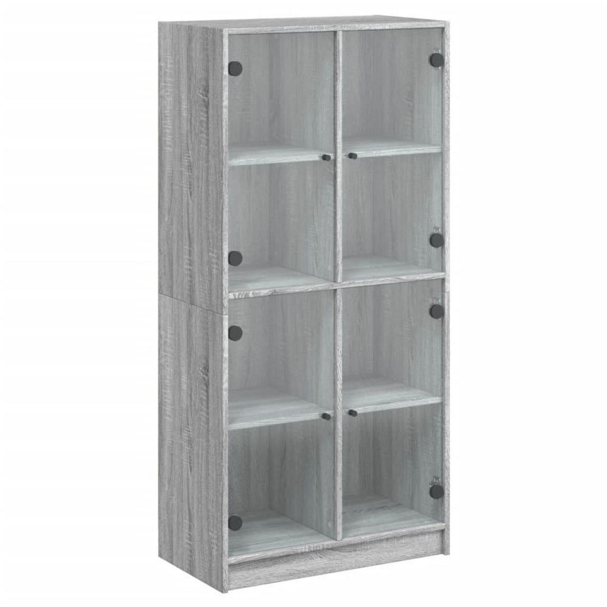 VIDAXL Buffet haut avec portes gris sonoma 68x37x142cm bois ingenierie