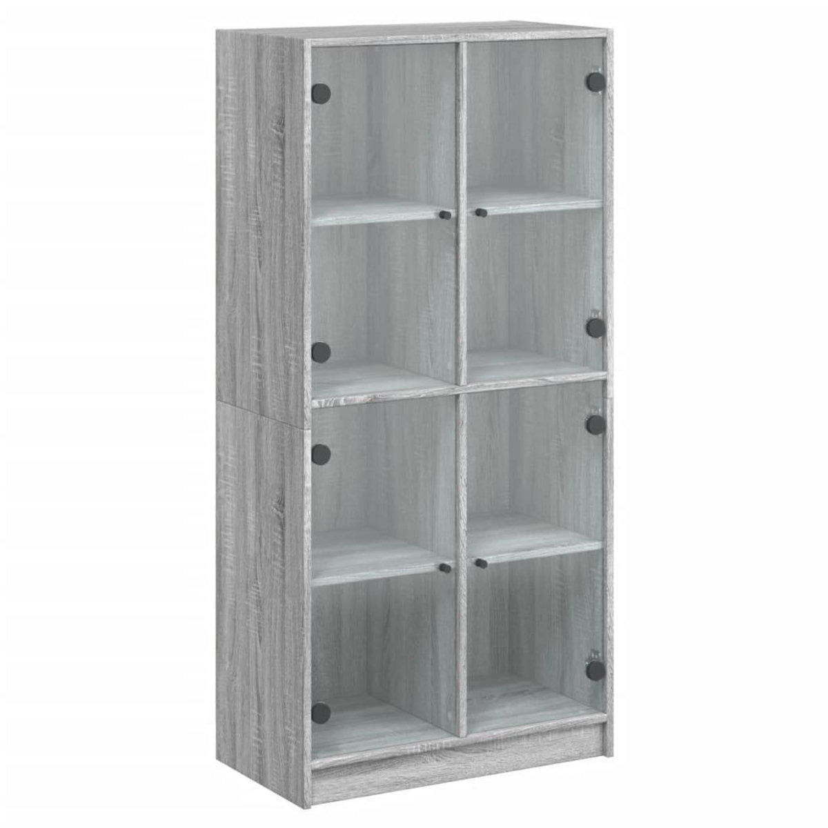 VIDAXL Buffet haut avec portes gris sonoma 68x37x142cm bois ingenierie