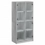 Voir la diapositive 2 : VIDAXL Buffet haut avec portes gris sonoma 68x37x142cm bois ingenierie