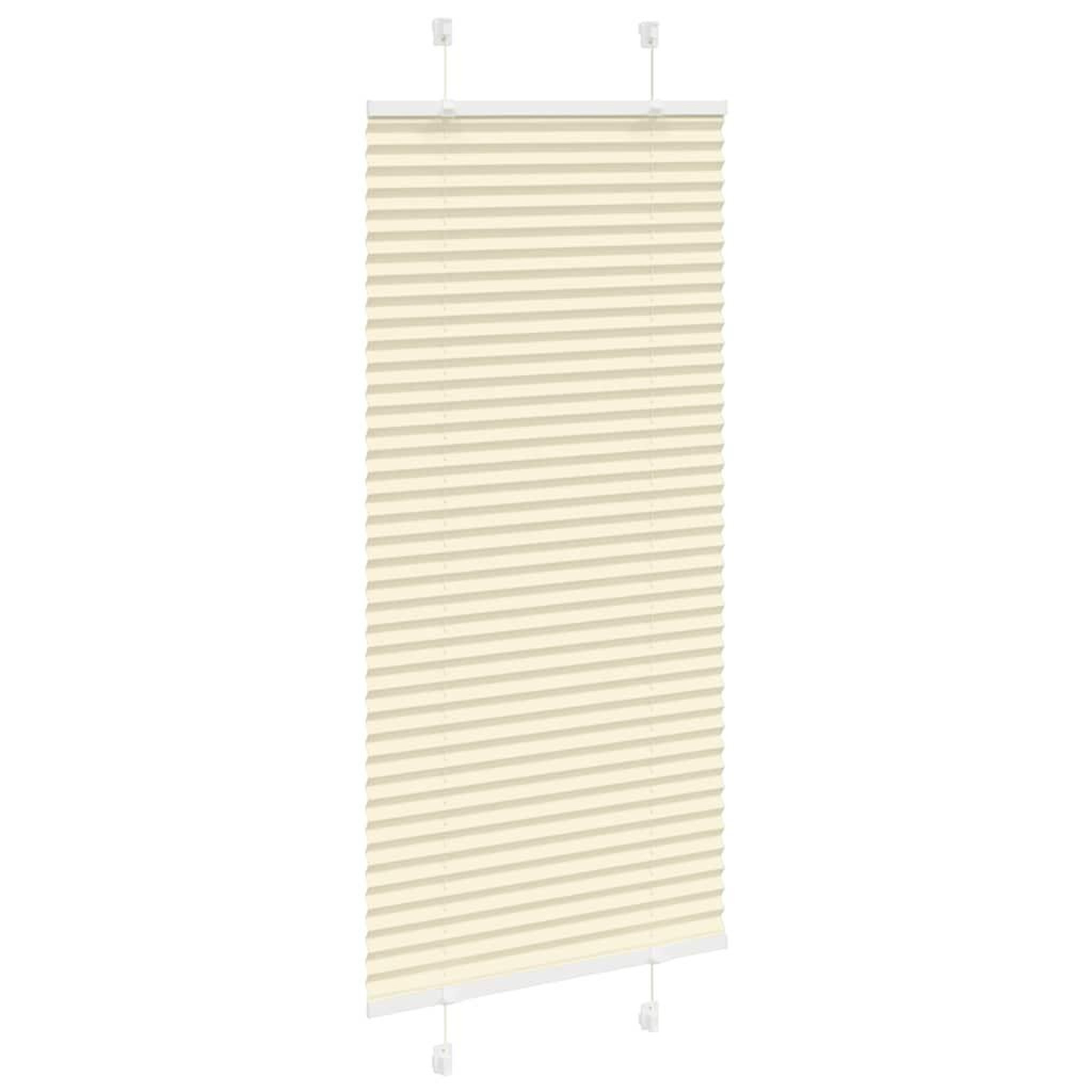 Voir la diapositive 3 : VIDAXL Store plisse creme 60x100 cm largeur du tissu 59,4 cm polyester