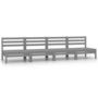Voir la diapositive 2 : VIDAXL Salon de jardin 4 pcs Gris Bois de pin massif