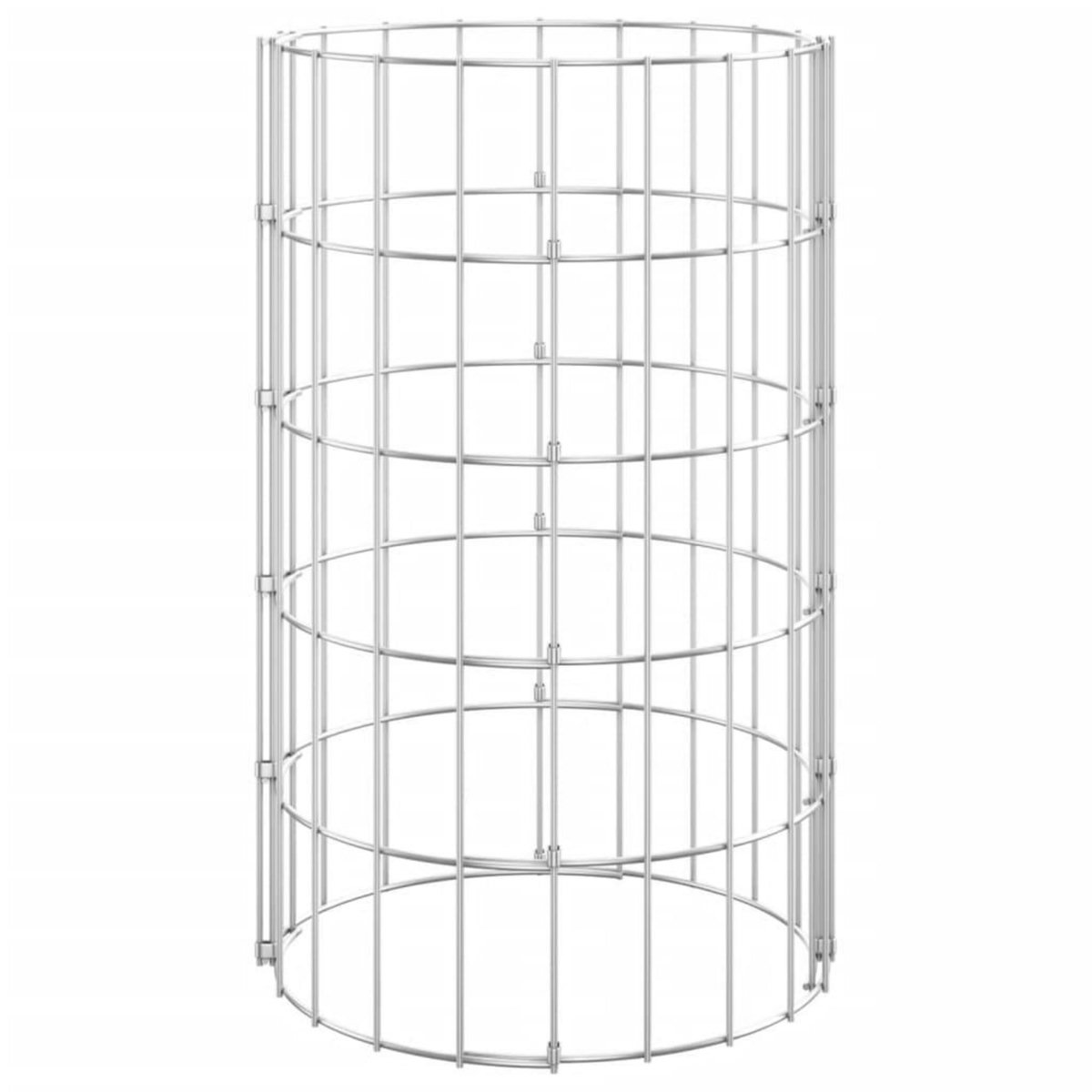 VIDAXL Poteau a gabion circulaire Acier galvanise Ø30x50 cm