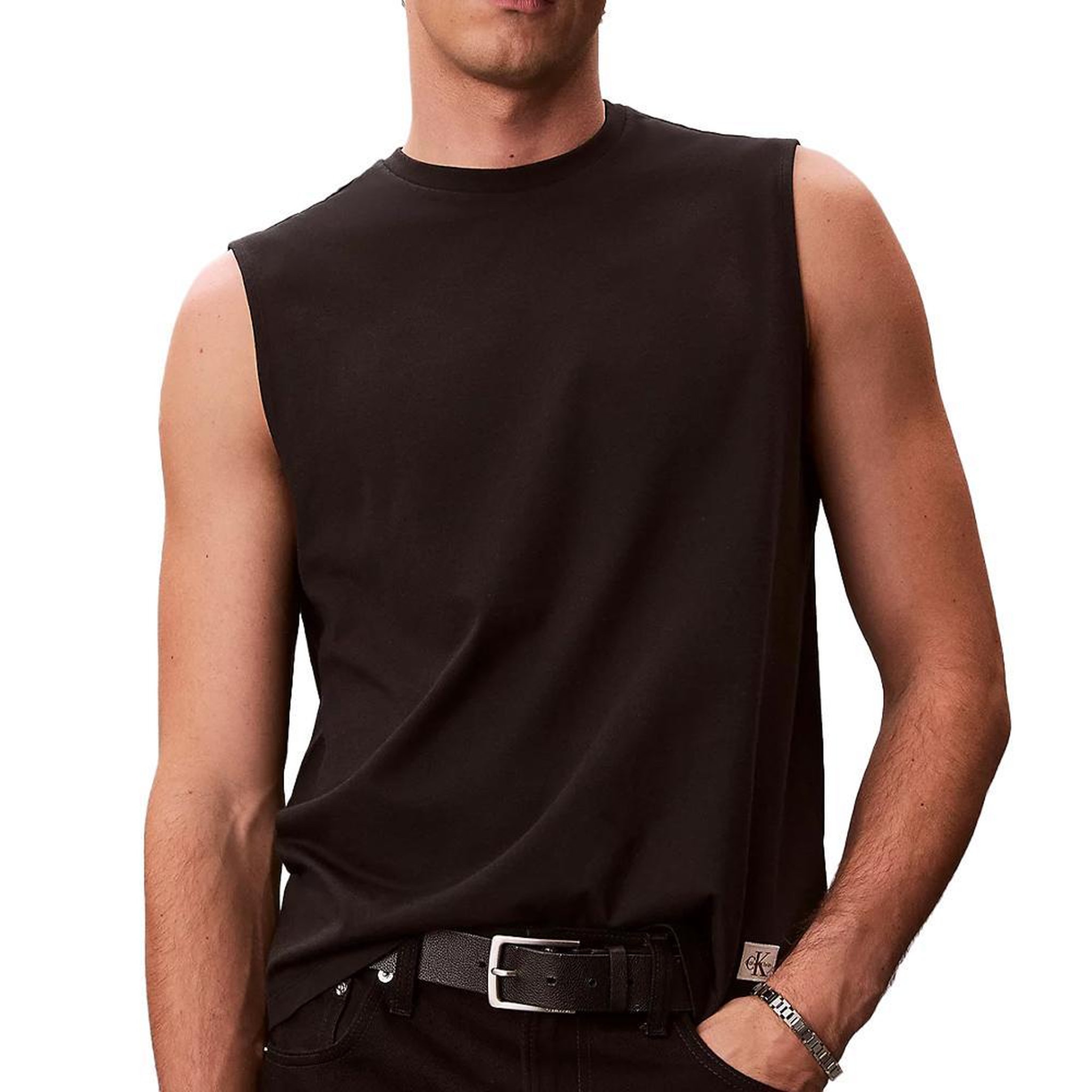 CALVIN KLEIN JEANS Débardeur Noir Homme Calvin Klein Jeans Badge. Coloris disponibles : Noir