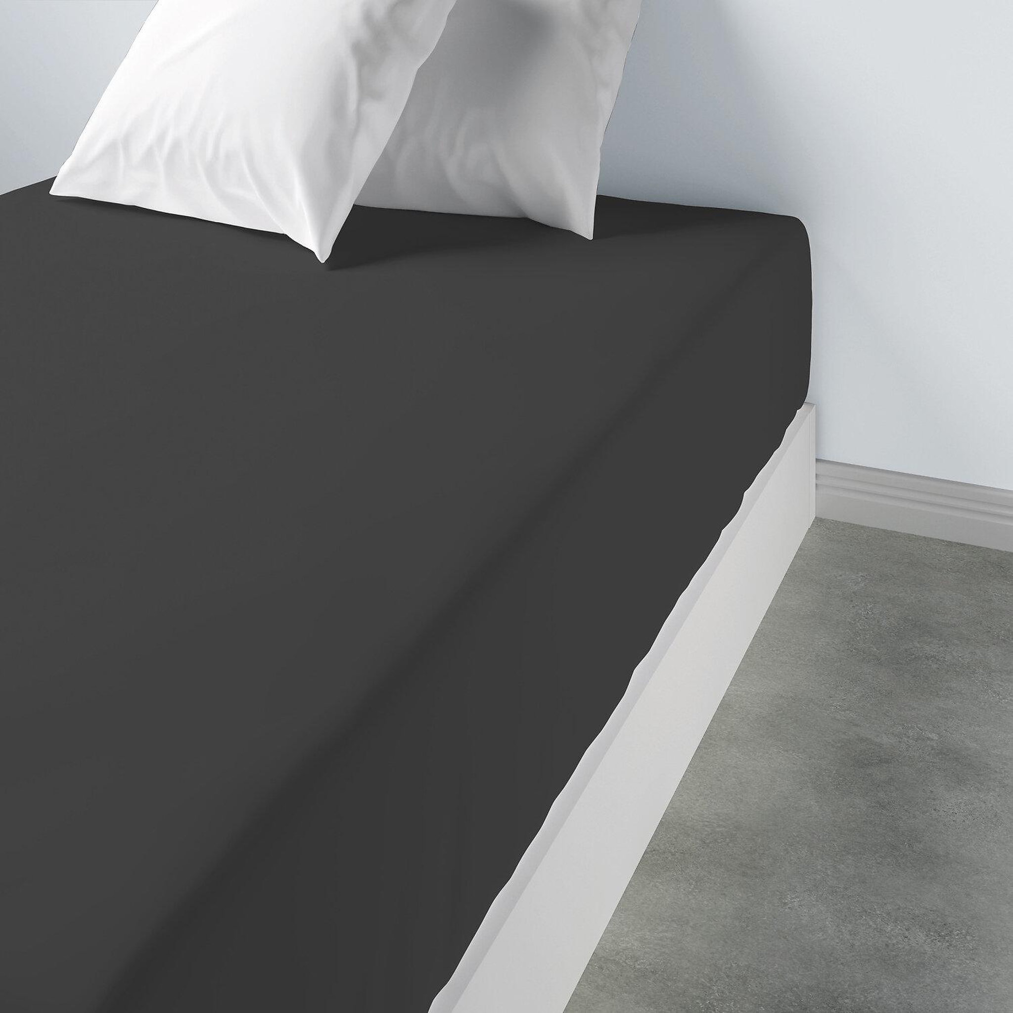 Voir la diapositive 3 : Les Ateliers du Linge Drap housse 100% coton 115g 57fils, oli