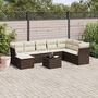 Voir la diapositive 1 : VIDAXL Salon de jardin avec coussins 9 pcs marron resine tressee