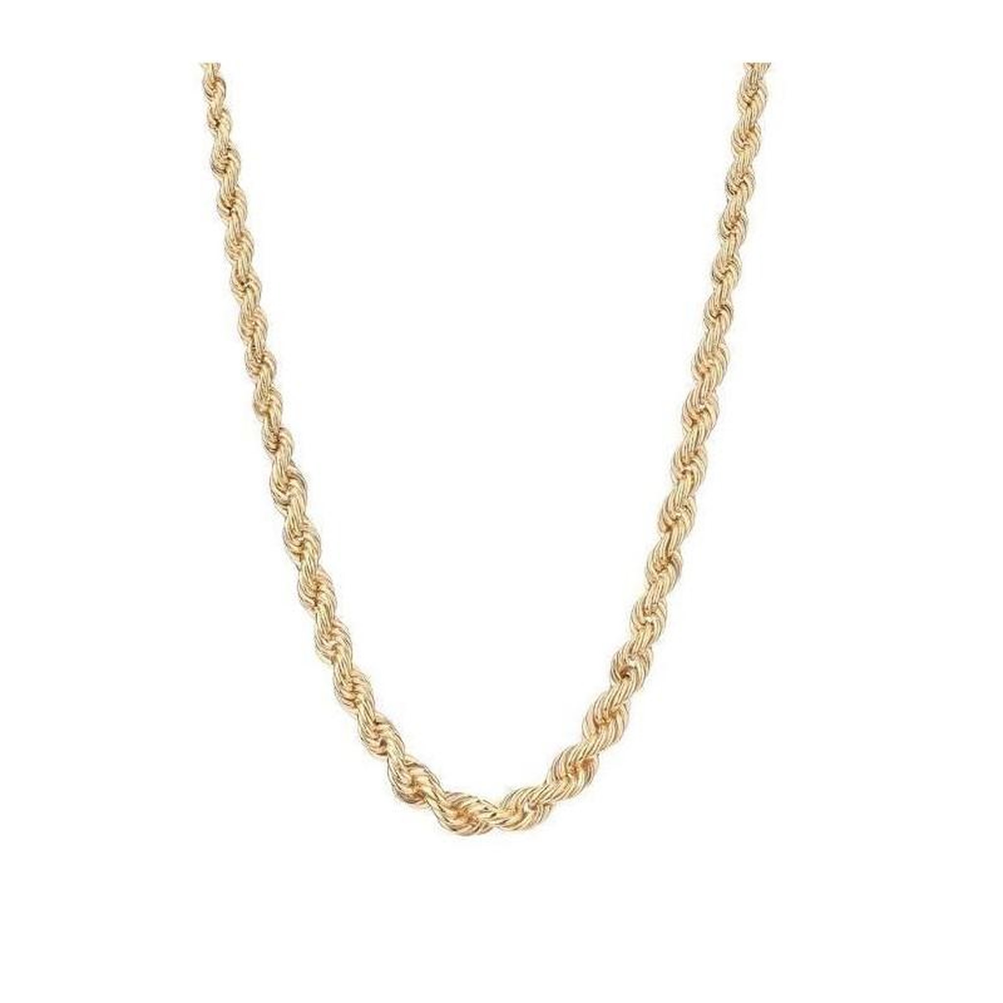 Voir la diapositive 1 : L'ATELIER D'AZUR Collier Or 18 Carats 750/000 Maille Corde en Chute Jaune - Femme