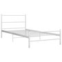 Voir la diapositive 2 : VIDAXL Cadre de lit sans matelas blanc metal 90x200 cm
