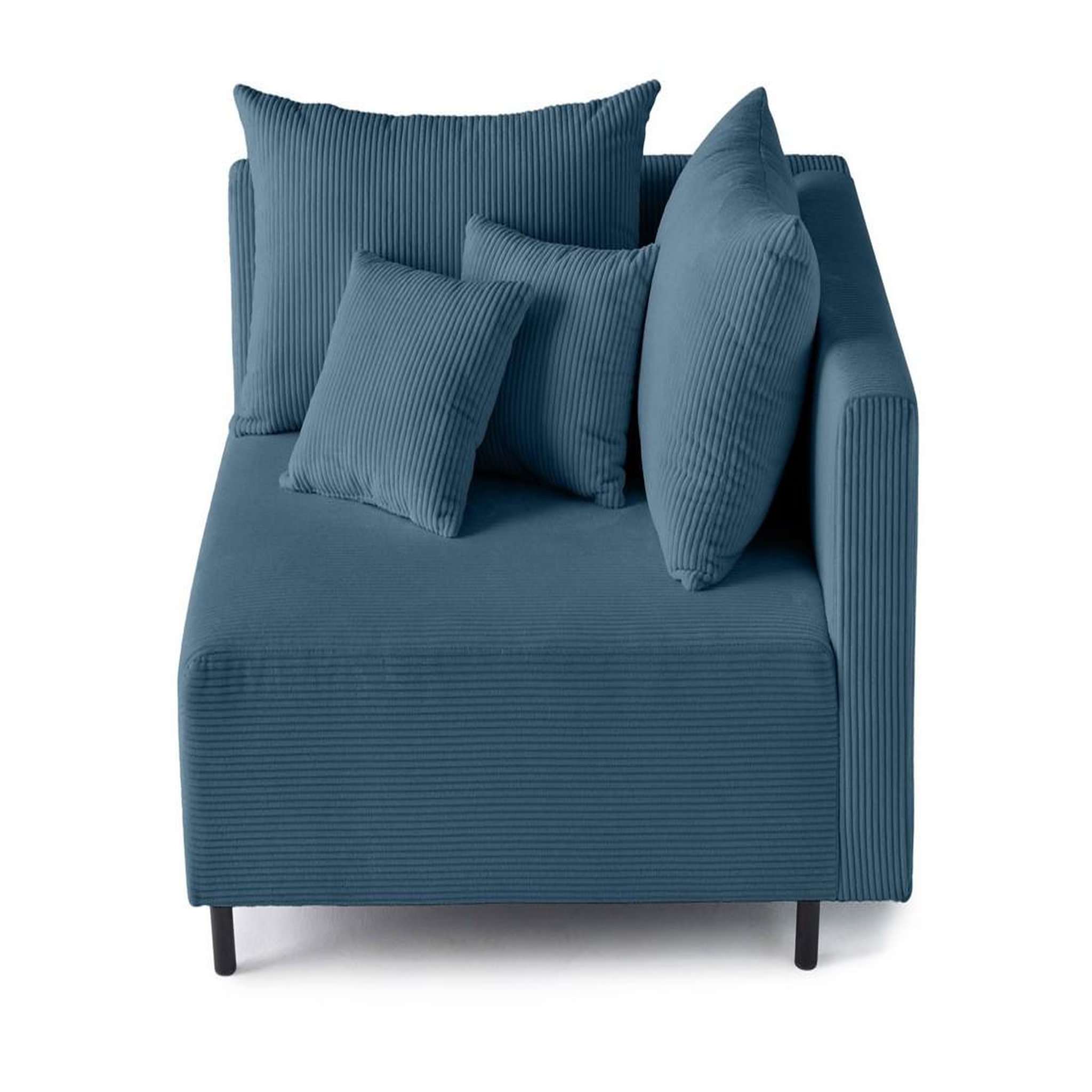 Voir la diapositive 1 : LISA DESIGN Edinburg - module d'assise d'angle droit - en velours côtelé