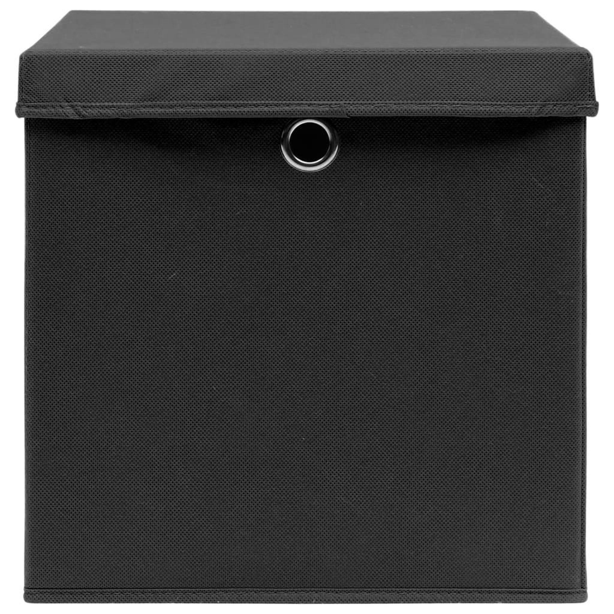 Voir la diapositive 4 : VIDAXL Boîtes de rangement avec couvercles 10 pcs 28x28x28 cm Noir