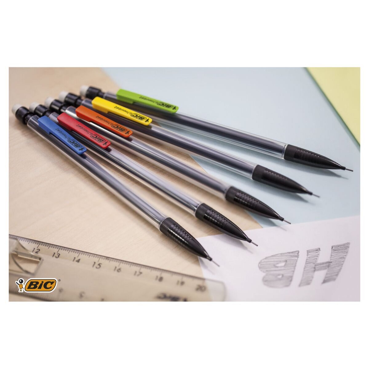 BIC Lot de 10 portes mines HB 0.7mm MATIC Classic coloris aléatoire