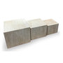 Voir la diapositive 1 : Paris Prix Lot de 3 Tables Basses Effet Travertin  Odis  58cm Beige