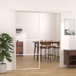 VIDAXL Porte coulissante Verre ESG et aluminium 90x205 cm Blanc