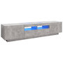 Voir la diapositive 2 : VIDAXL Meuble TV avec lumieres LED Gris beton 180x35x40 cm