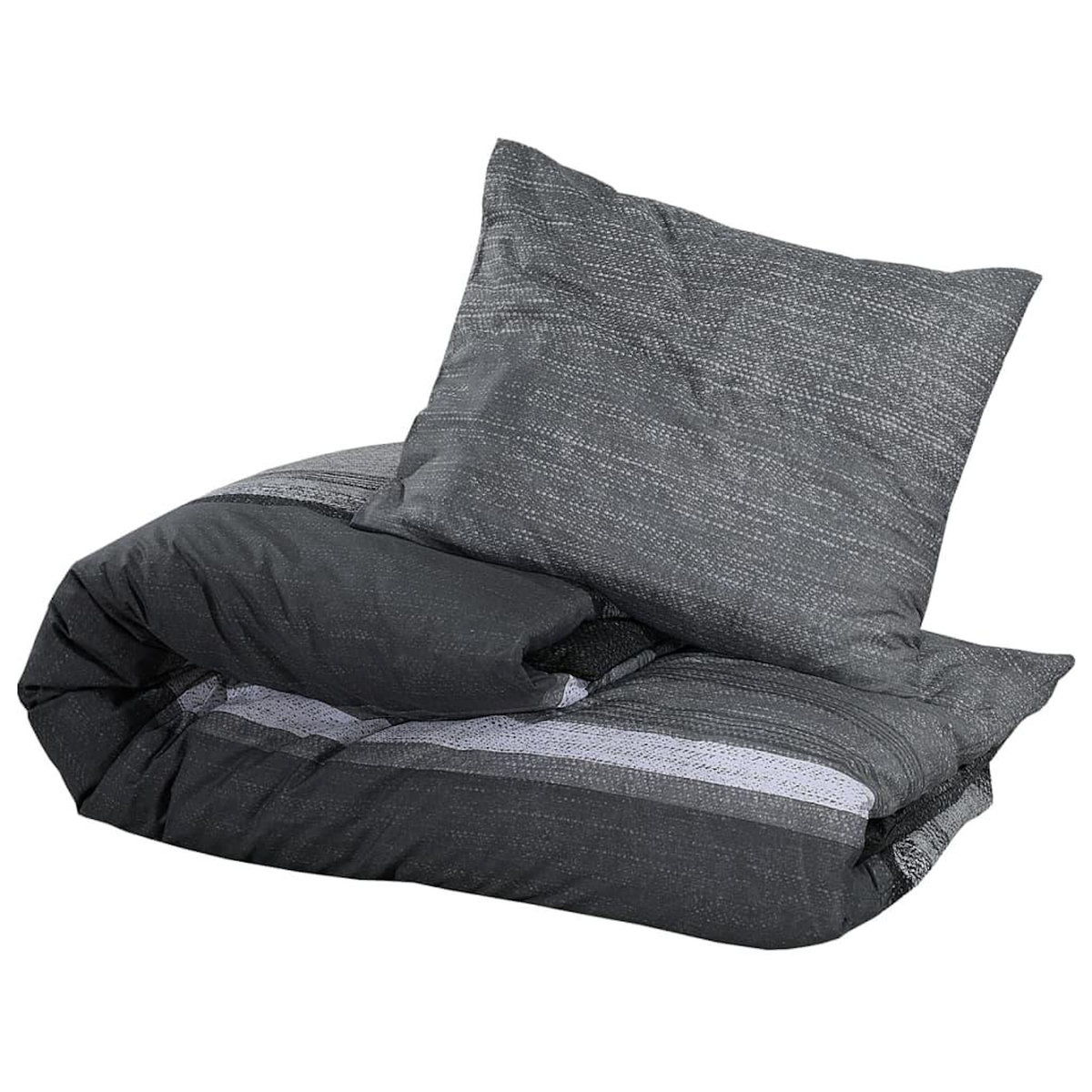VIDAXL Ensemble de housse de couette gris fonce 225x220 cm Coton