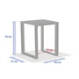 Voir la diapositive 2 : HESPERIDE Table de jardin d'appoint carrée en aluminium EVASION - Graphite