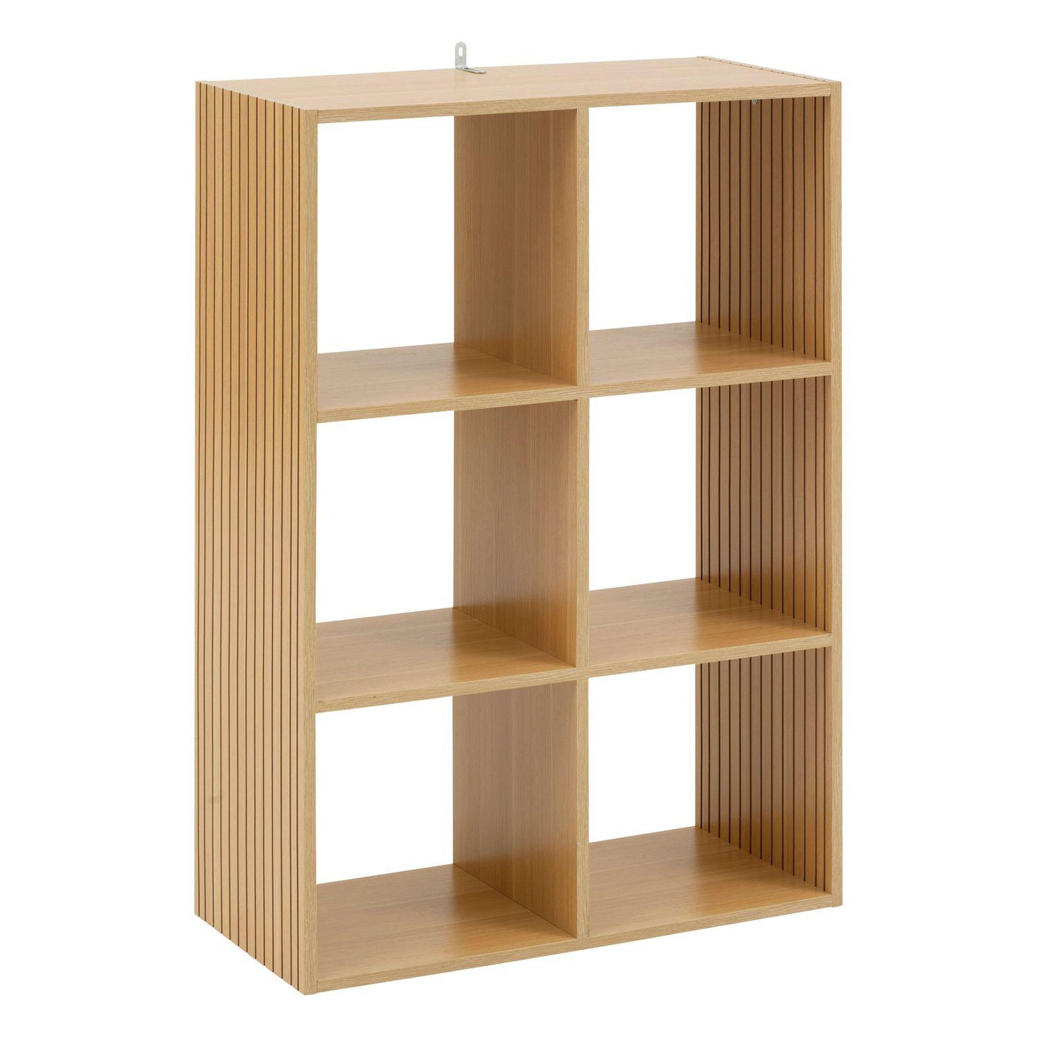 FIVE Étagère 6 cases mix en bois tasso - beige