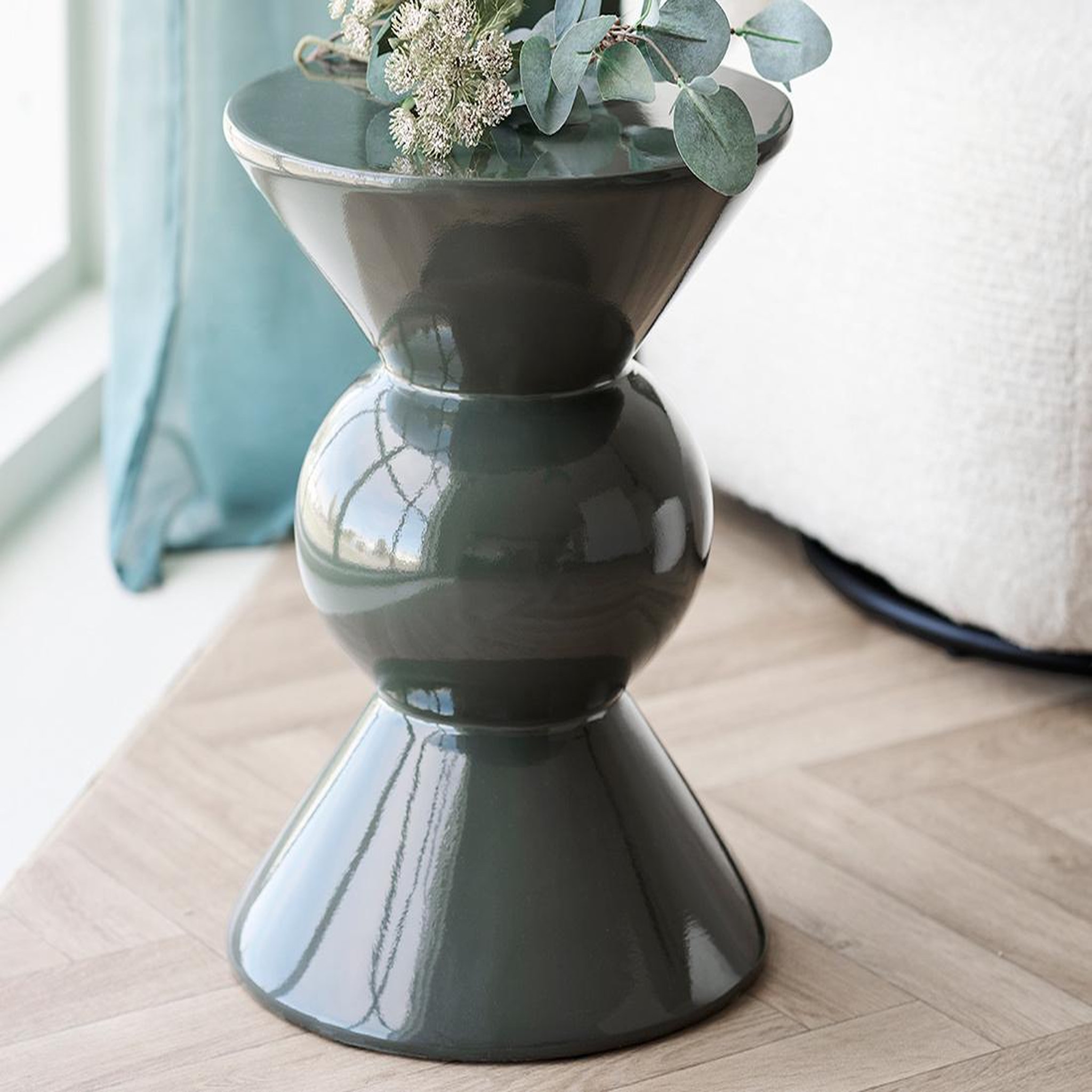 Voir la diapositive 3 : BEST MOBILIER David - bout de canapé cylindrique - 41 cm