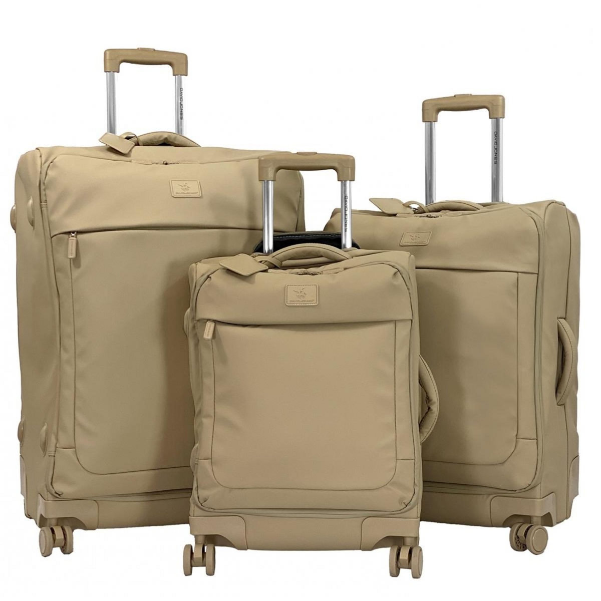 David Jones Lot de 3 valises souples dont 1 valise cabine