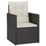 Voir la diapositive 3 : VIDAXL Mobilier d'exterieur 4 pcs avec coussins Resine tressee Noir