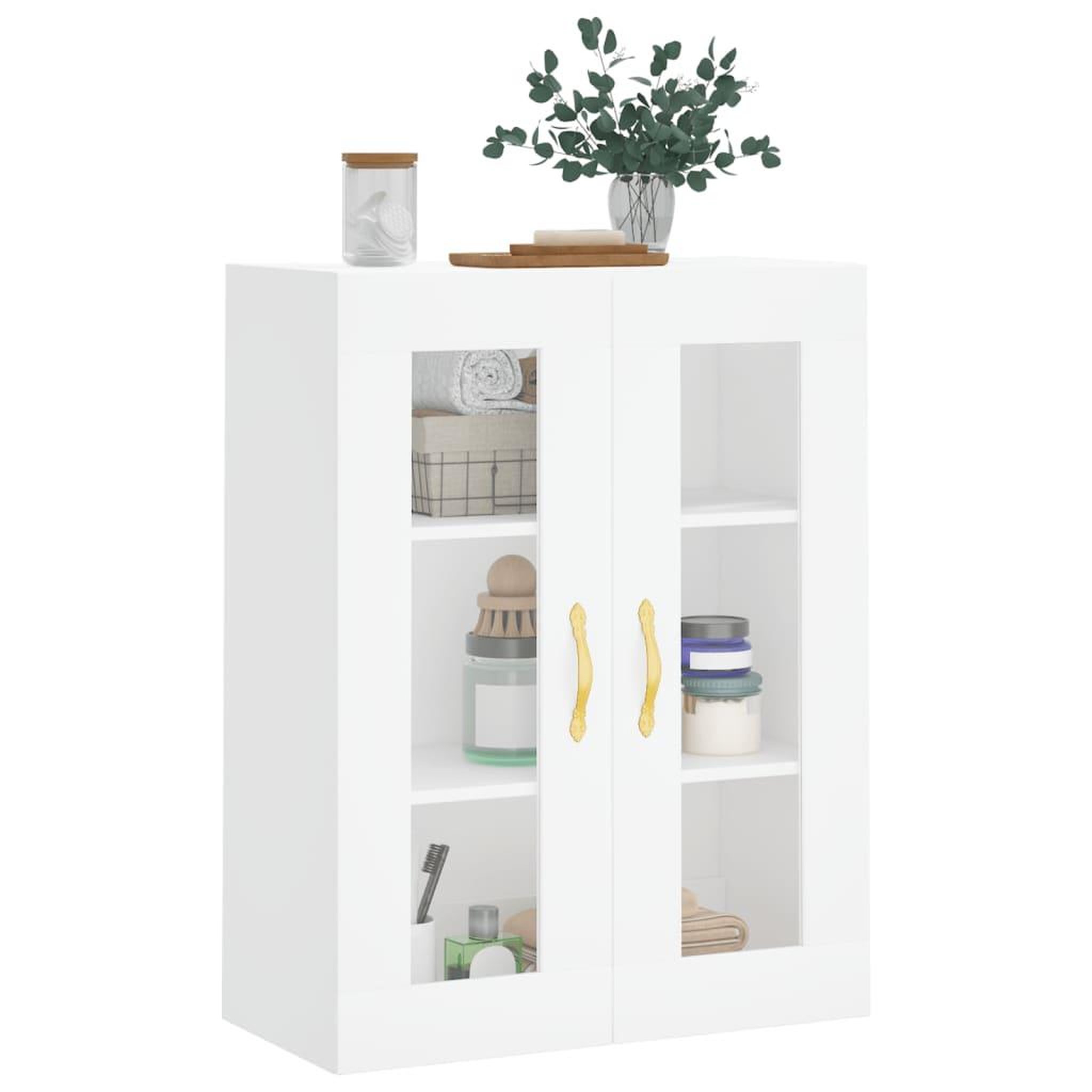 Voir la diapositive 4 : VIDAXL Armoire murale blanc 69,5x34x90 cm