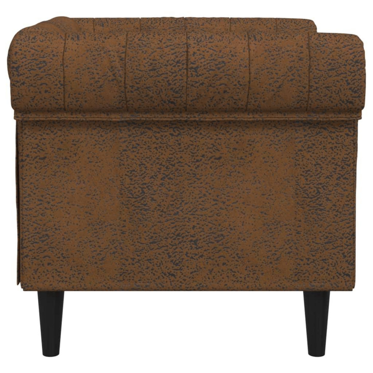 VIDAXL Fauteuil Chesterfield marron tissu
