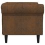 Voir la diapositive 5 : VIDAXL Fauteuil Chesterfield marron tissu