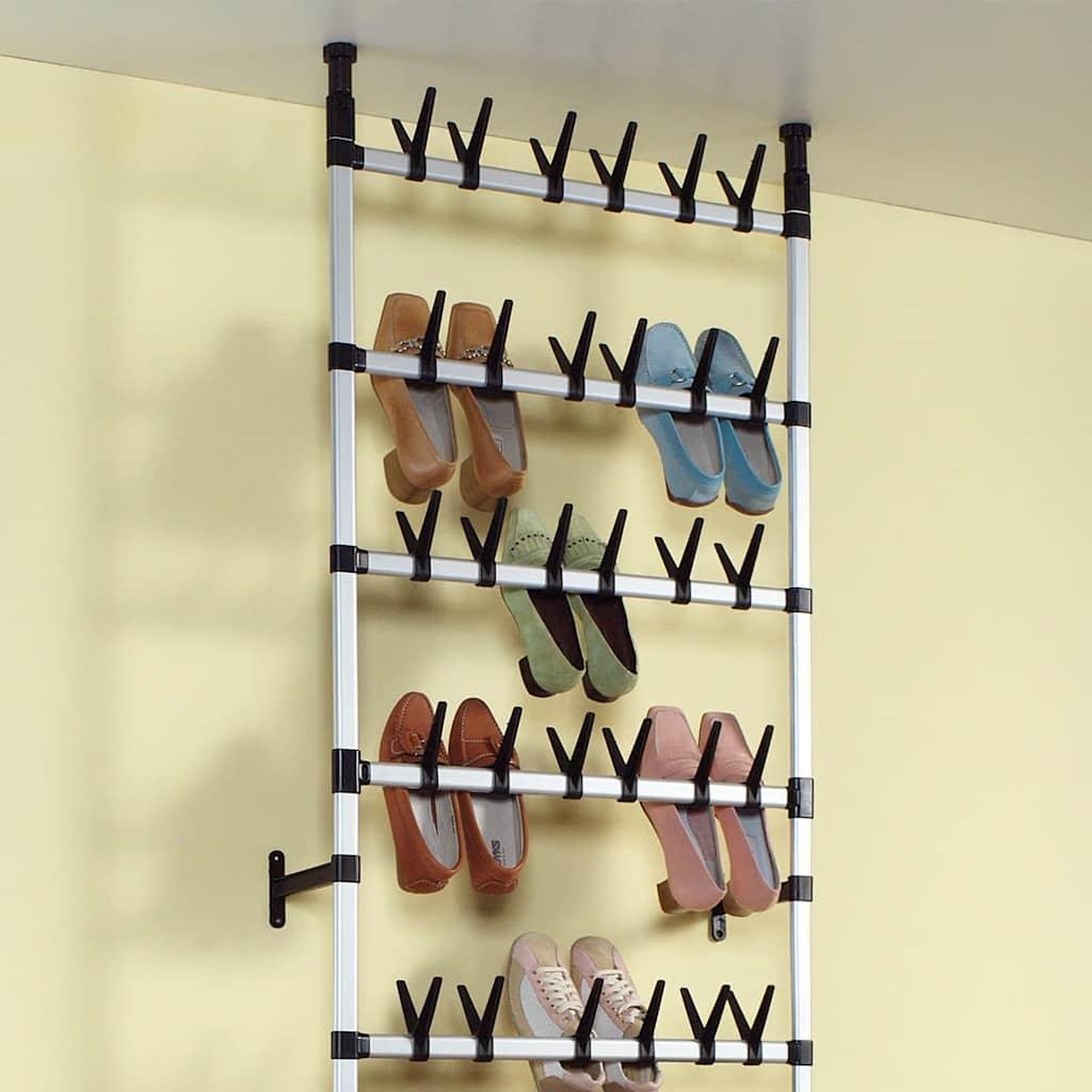 Voir la diapositive 5 : VIDAXL Etagere a chaussures telescopique avec barres Aluminium