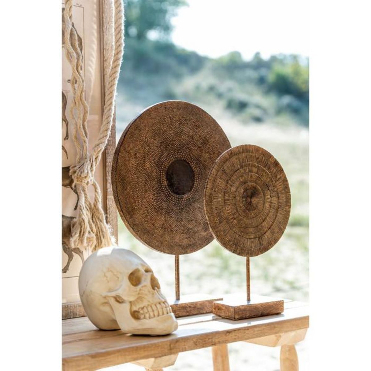 Paris Prix Statuette Déco  Crâne  21cm Naturel