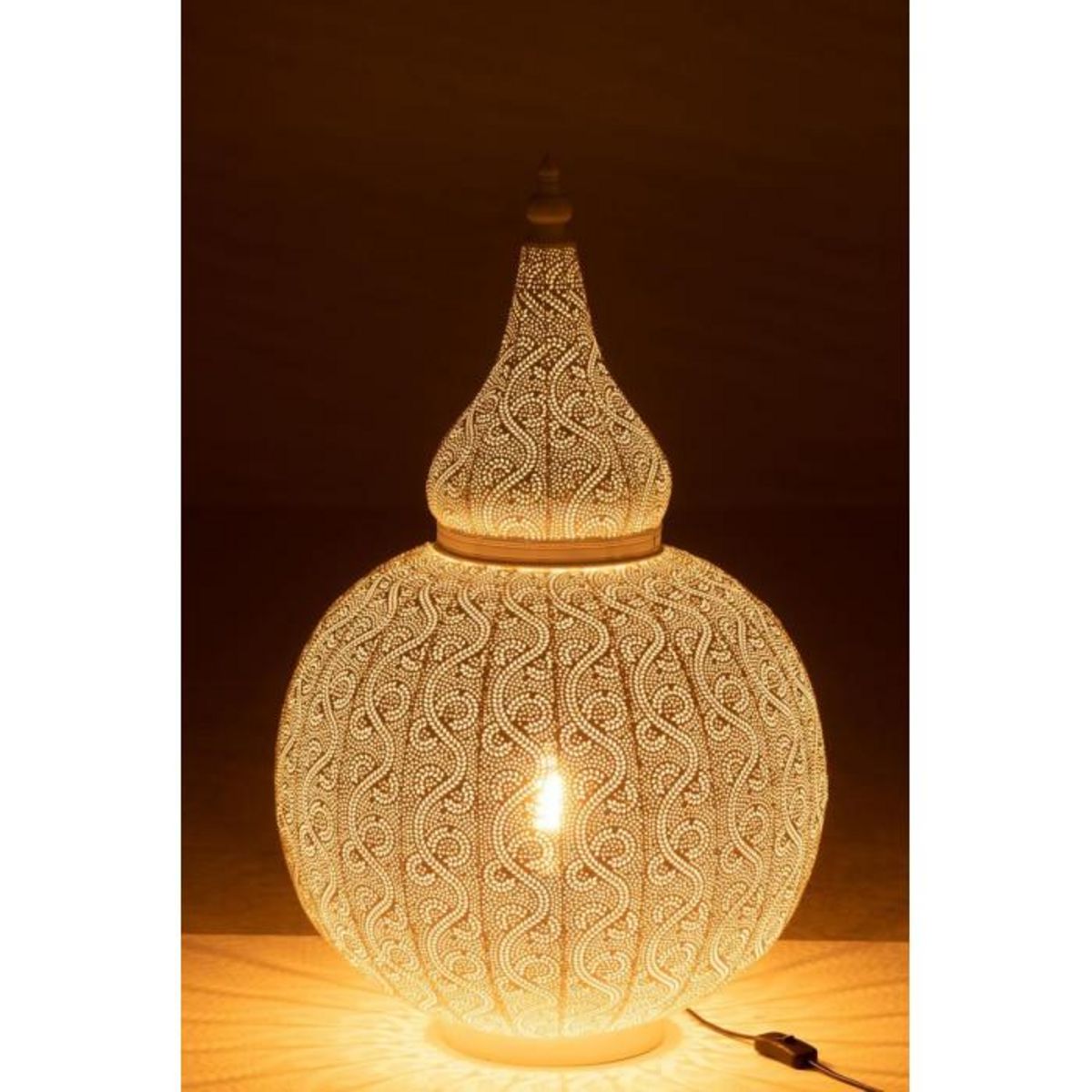 Paris Prix Lampe à Poser en Métal  Aladin  77cm Blanc