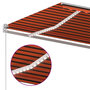 Voir la diapositive 5 : VIDAXL Auvent manuel retractable avec LED 600x300 cm Orange et marron