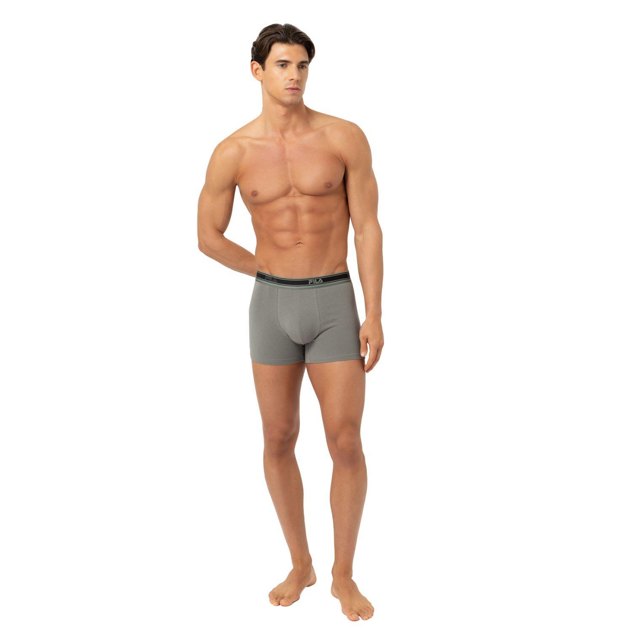 Voir la diapositive 5 : FILA Lot de 4 boxers homme en coton FU5335 et FU5337