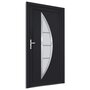 Voir la diapositive 4 : VIDAXL Porte d'entree anthracite 98x200 cm PVC