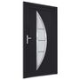 Voir la diapositive 4 : VIDAXL Porte d'entree anthracite 98x200 cm PVC