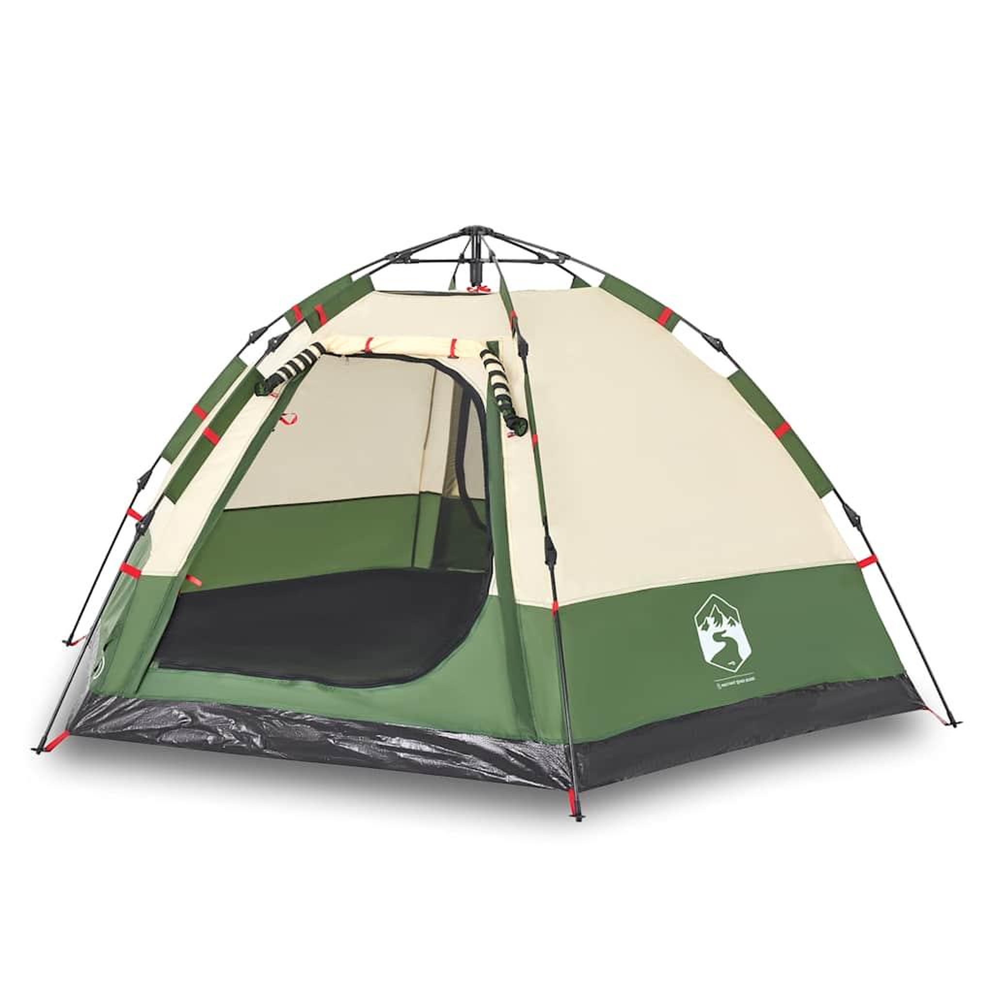Voir la diapositive 2 : VIDAXL Tente de camping cabine 4 personnes vert liberation rapide