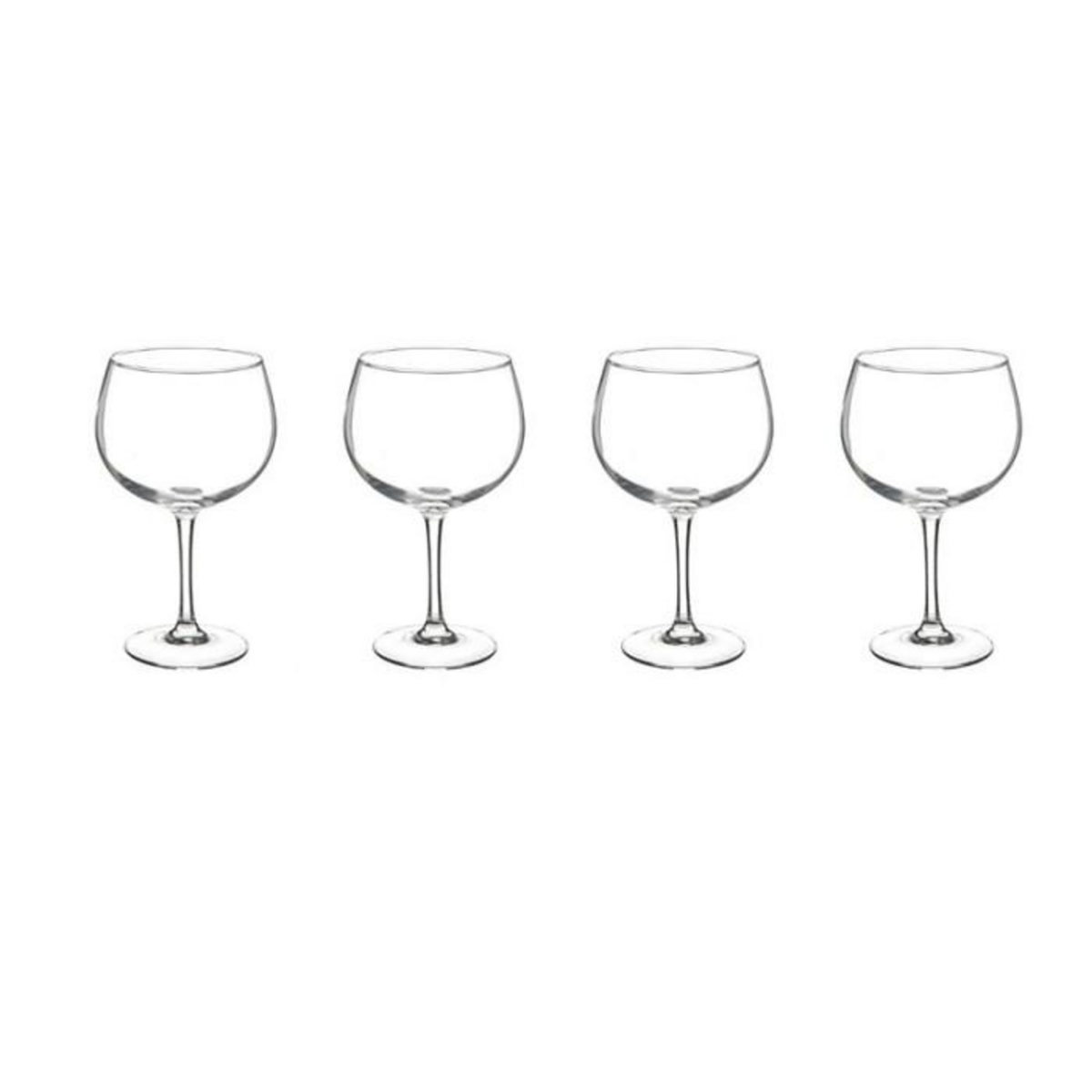 SECRET DE GOURMET Lot de 4 Verres à Pied  Gin  70cl Transparent