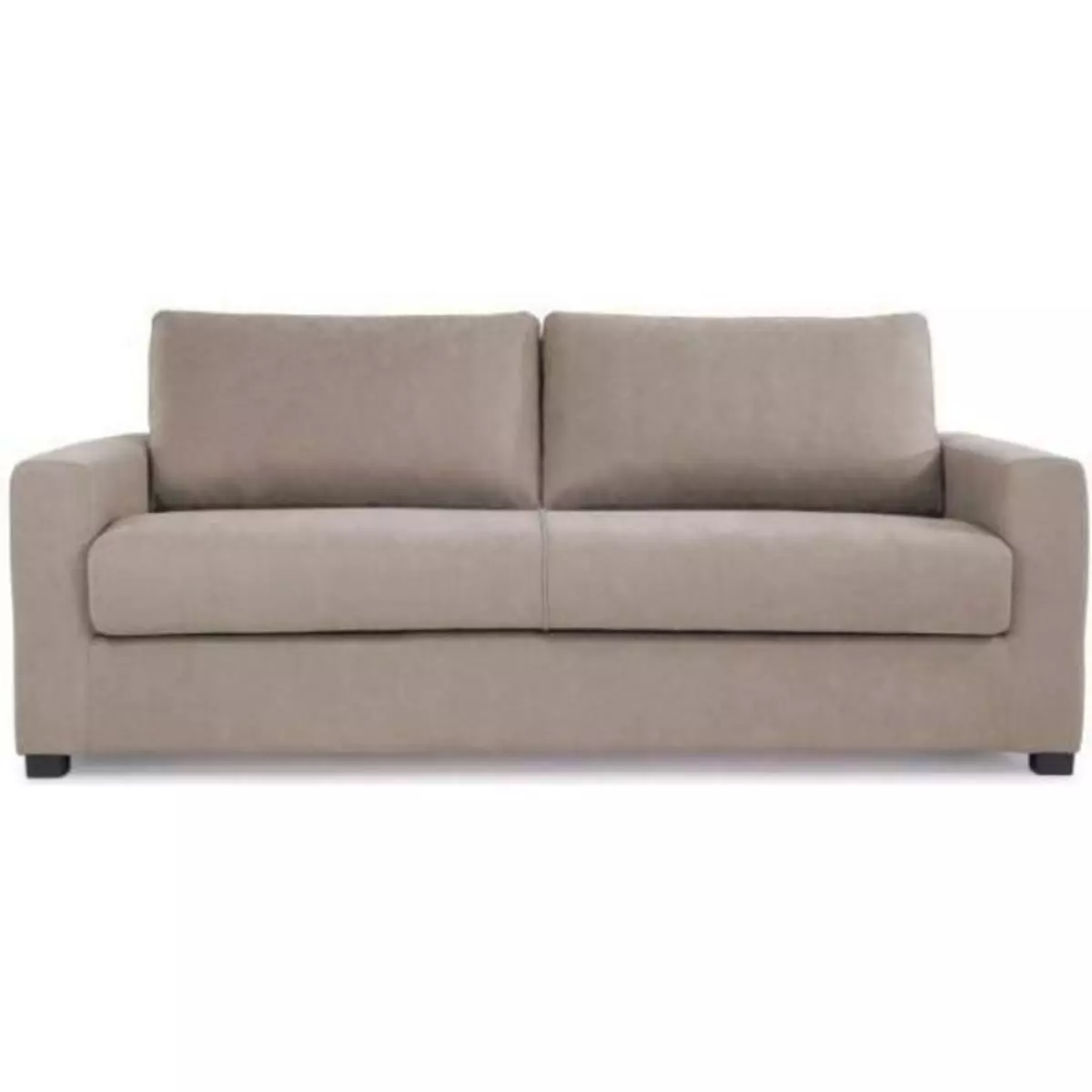 MARKET24 HEXAGONE Canapé droit convertible 3 places MAXIME - Made in France - Tissu Beige - Couchage express - L 194 x P 96 x H 83 cm