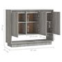 Voir la diapositive 6 : VIDAXL Buffet Sonoma gris 97x31x75 cm Bois d'ingenierie