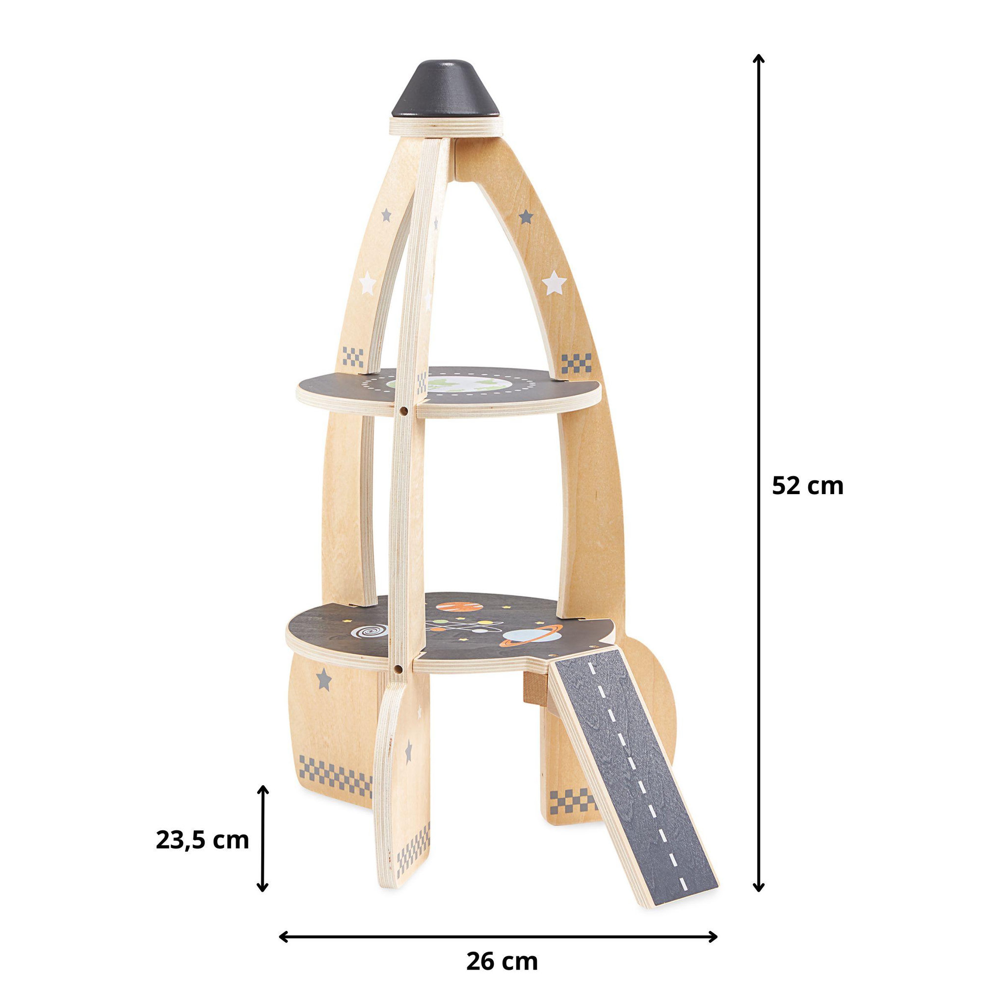 Voir la diapositive 5 : MAMABRUM Fusée Spatiale en Bois pour Enfant avec 2 Astronautes, Véhicules et Accessoires dès 3 Ans
