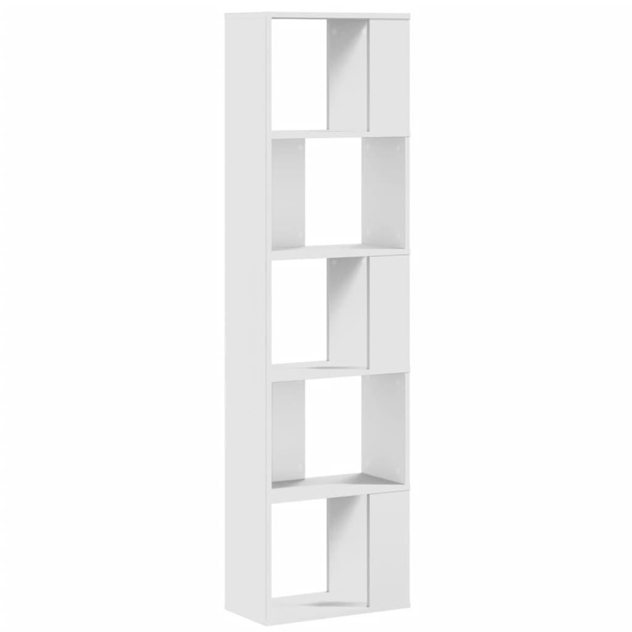 Voir la diapositive 5 : VIDAXL Bibliotheque 5 niveaux blanc 45x23,5x162,5 cm bois d'ingenierie