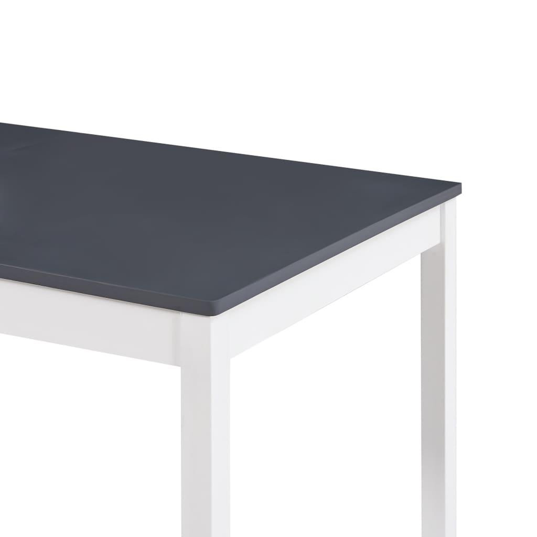 Voir la diapositive 4 : VIDAXL Table a manger Blanc et gris 140x70x73 cm Bois de pin