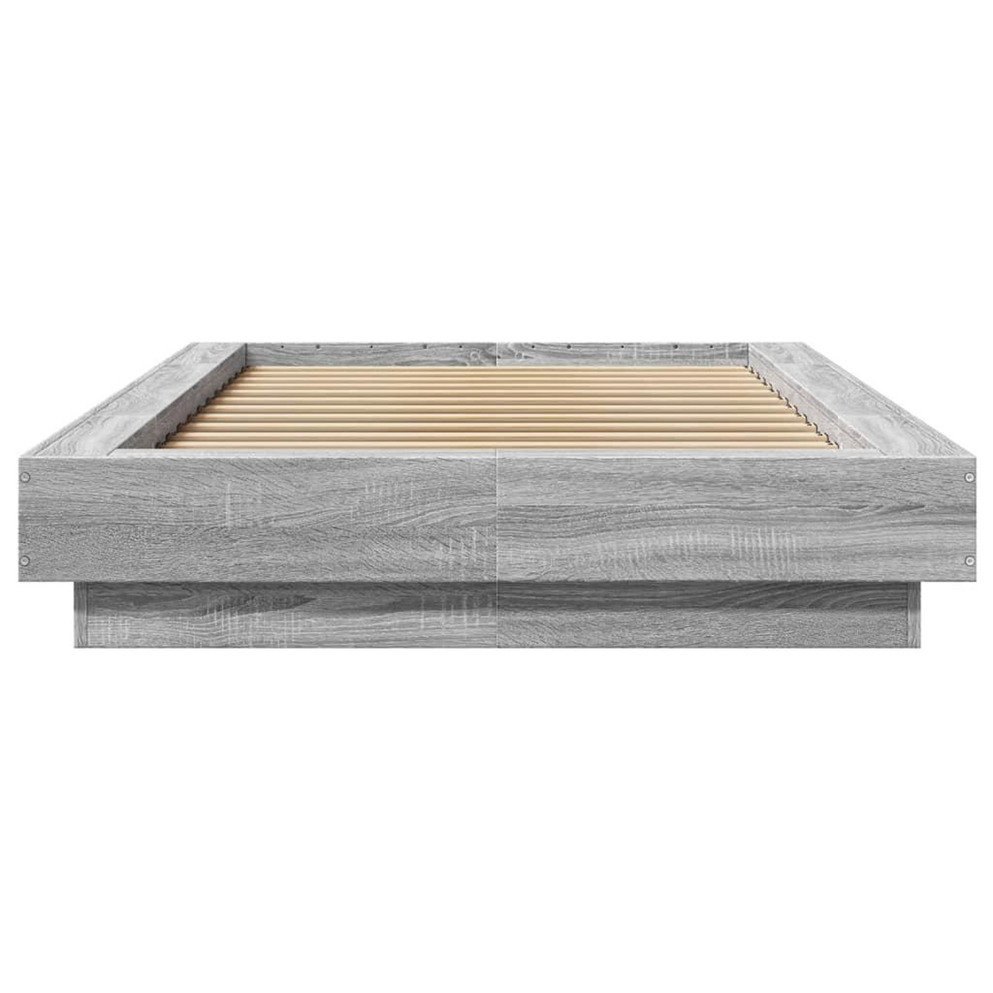 Voir la diapositive 4 : VIDAXL Cadre de lit sans matelas sonoma gris 90x200 cm