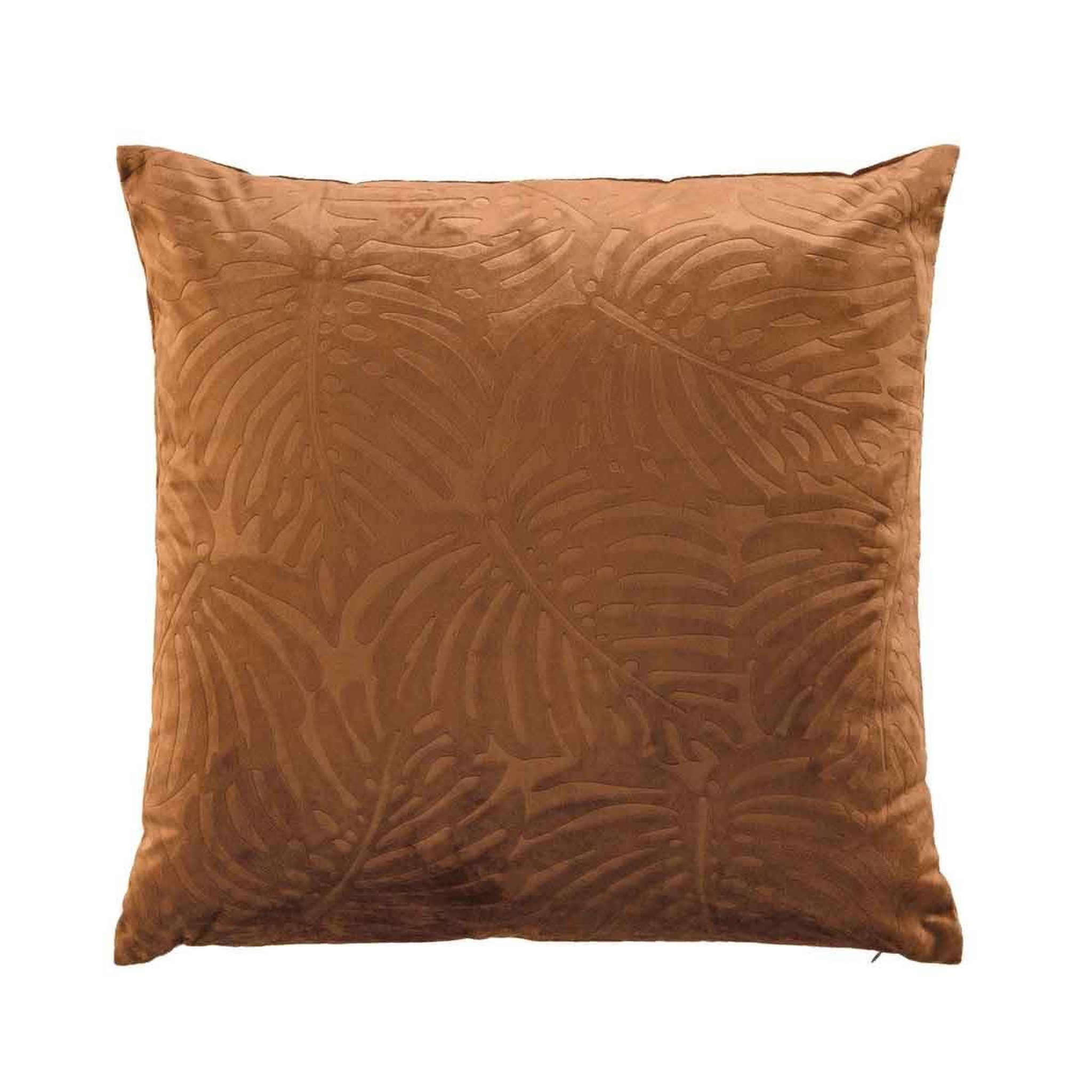 Voir la diapositive 1 : Douceur d'Intérieur Coussin Déco Velours  Analia  50x50cm Camel