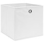 Voir la diapositive 2 : VIDAXL Boîtes de rangement 10 pcs Tissu intisse 28x28x28 cm Blanc