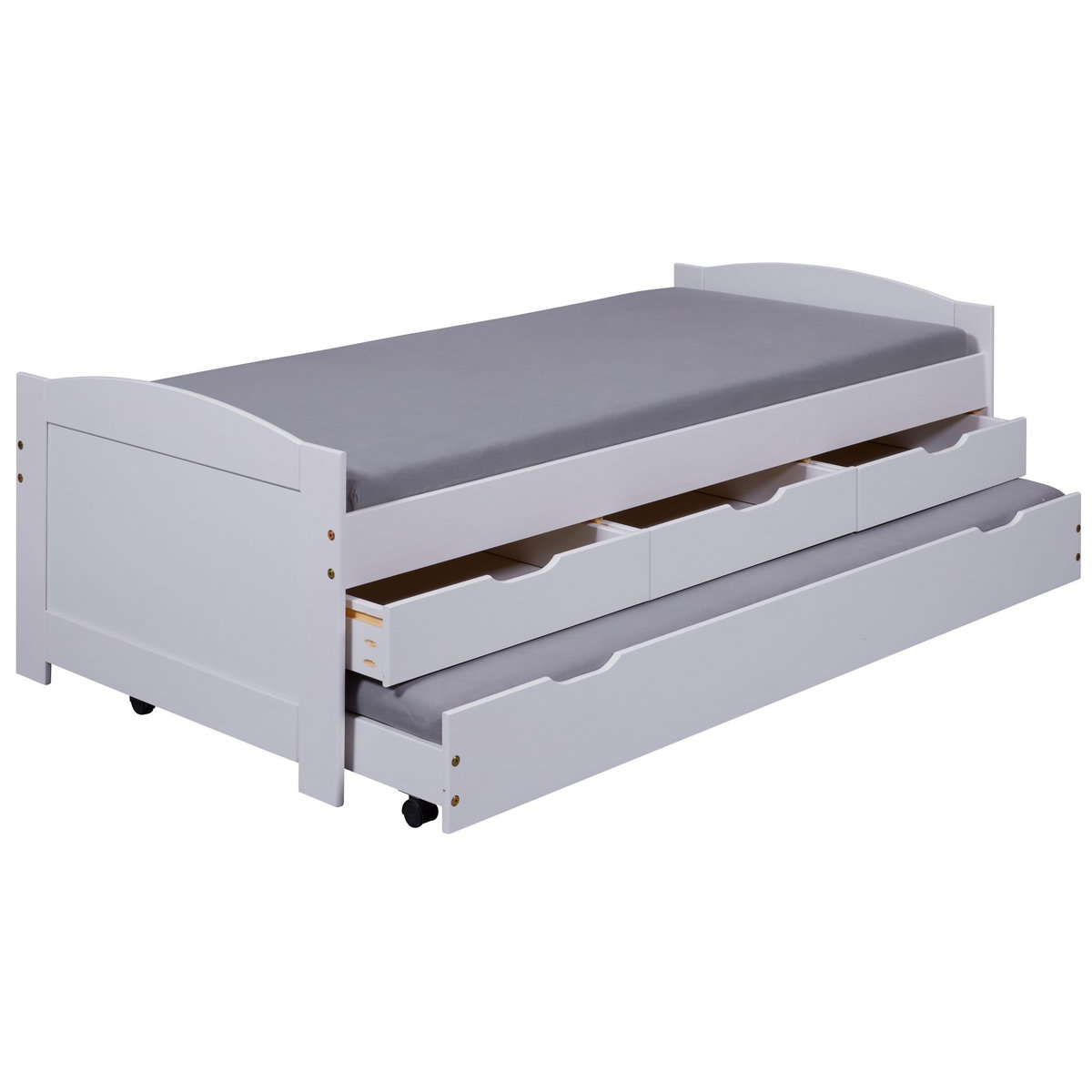 Lit gigogne 2 couchages 90x200 cm + 3 tiroirs ULLI