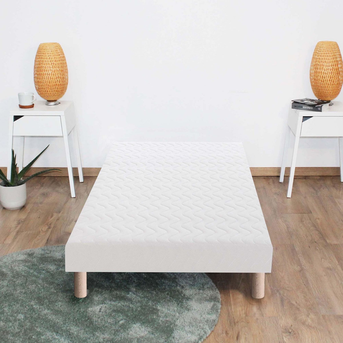 IDLITERIE Sommier à lattes blanc