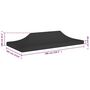 Voir la diapositive 6 : VIDAXL Toit de tente de reception 6x3 m Noir 270 g/m^2